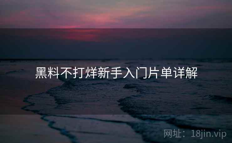黑料不打烊新手入门片单详解  第2张