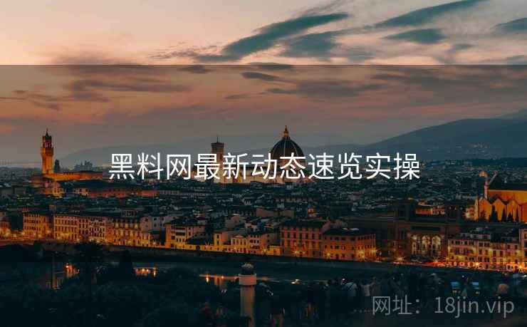 黑料网最新动态速览实操  第1张