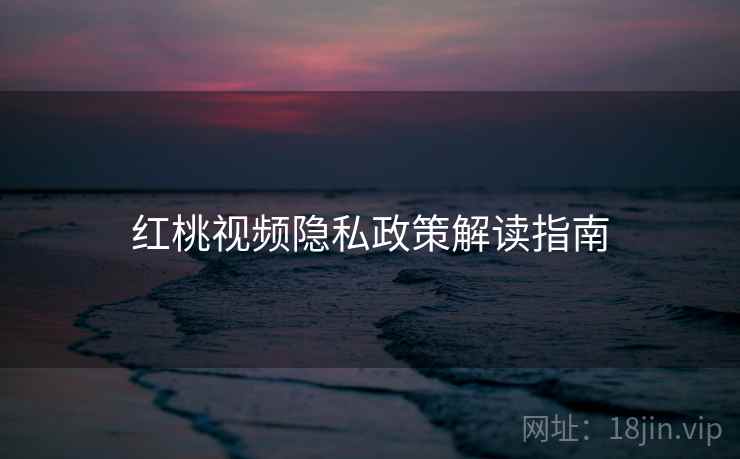 红桃视频隐私政策解读指南  第1张