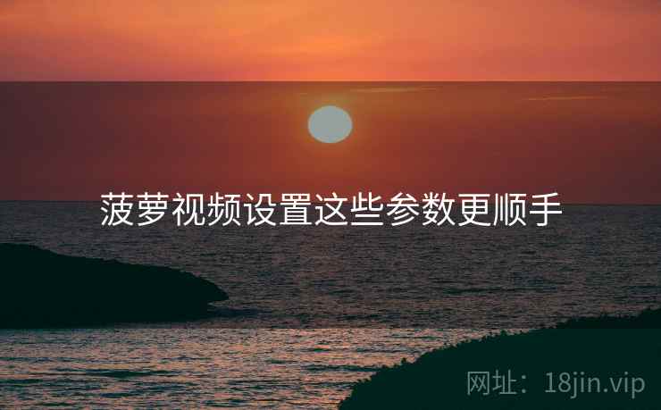 菠萝视频设置这些参数更顺手  第1张