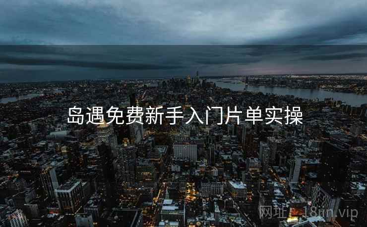 岛遇免费新手入门片单实操  第2张