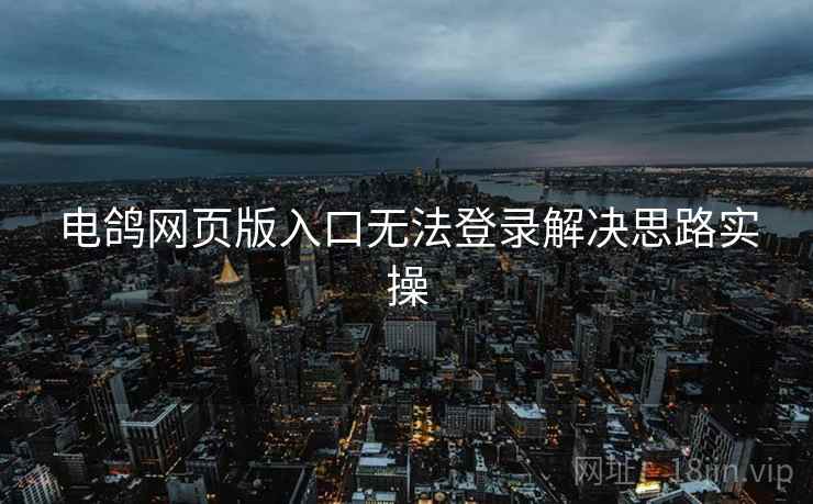 电鸽网页版入口无法登录解决思路实操  第2张