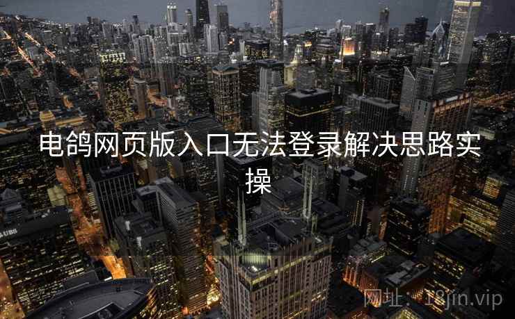 电鸽网页版入口无法登录解决思路实操  第1张