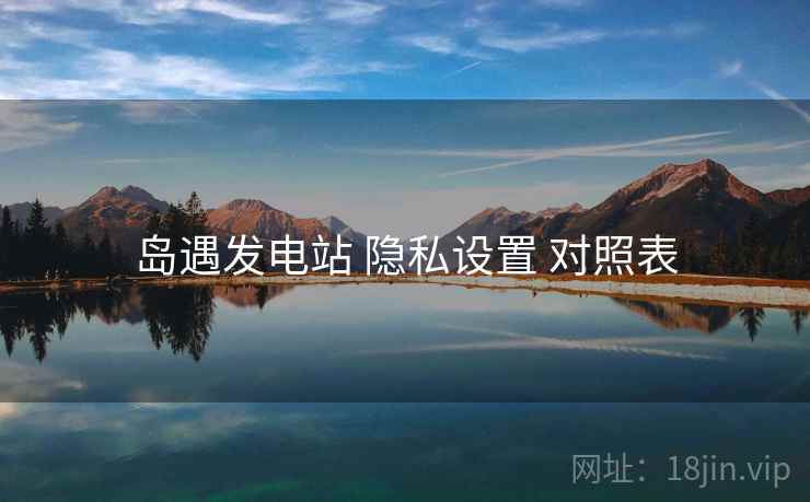 岛遇发电站 隐私设置 对照表  第2张