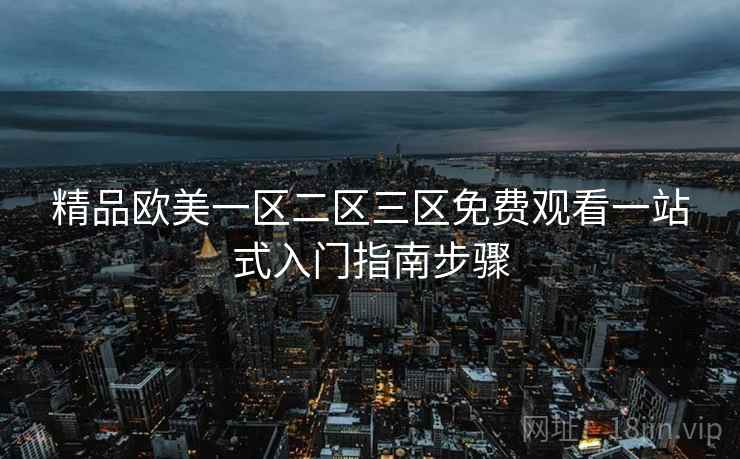 精品欧美一区二区三区免费观看一站式入门指南步骤 第2张 精品欧美一区二区三区免费观看一站式入门指南步骤 第2张